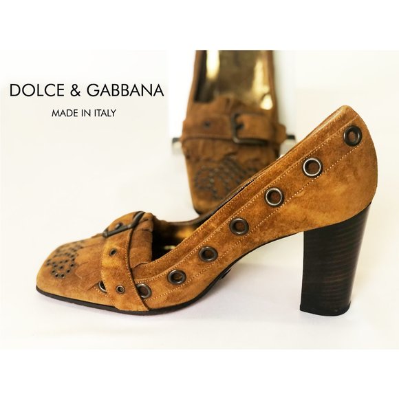 DOLCE & GABBANA square toe pumps - Picture 2 of 6